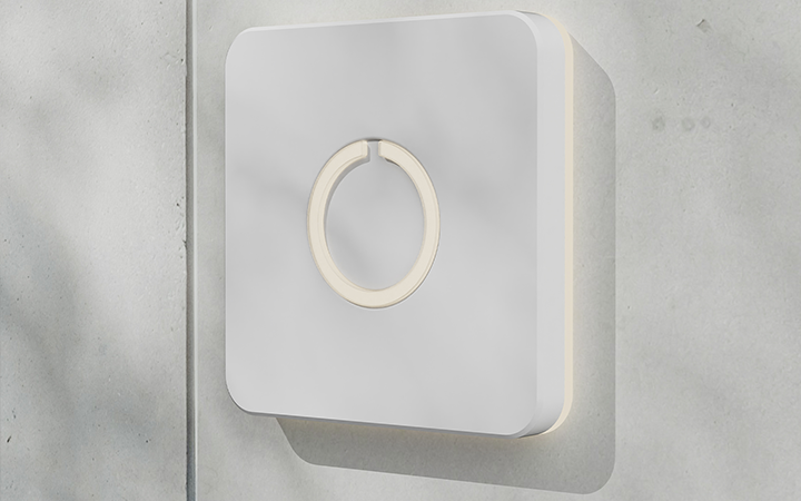 Square White Touch Doorbell Button by Luxello Door Bells Square White Touch Doorbell Button by Luxello Door Bells